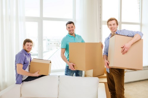 Local Lambeth moving service loading household belongings