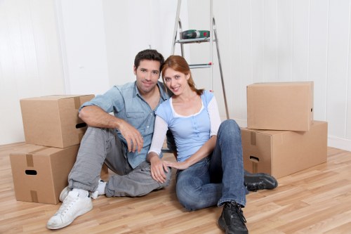 Packing and organising household items during a Lambeth home move
