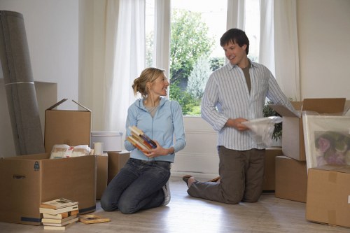 Careful handling of belongings during a Lambeth man and van move
