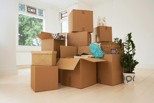 Commercial office furniture being moved as part of Lambeth relocation services