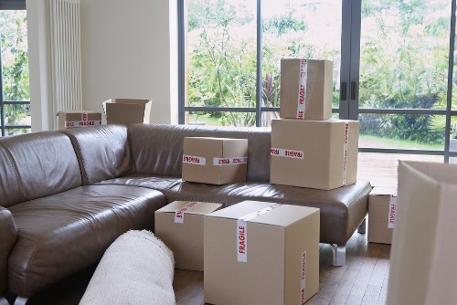 Packed student belongings ready for moving in Lambeth