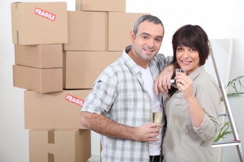 Professional movers handling furniture in Lambeth